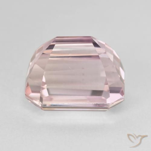 Kunzita Rosado claro natural de 10.00 ct, Corte Octágono / Esmeralda, VVS