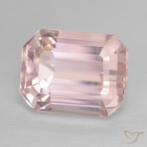 Kunzita Rosado claro natural de 13.23 ct, Corte Octágono / Esmeralda, VS