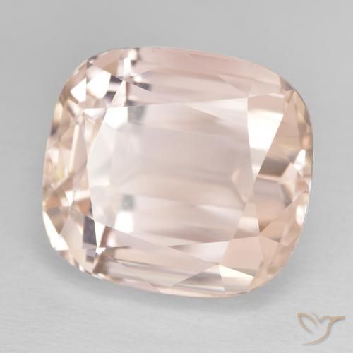 Kunzita Rosado claro natural de 19.63 ct, Forma Cojín, VVS-VS
