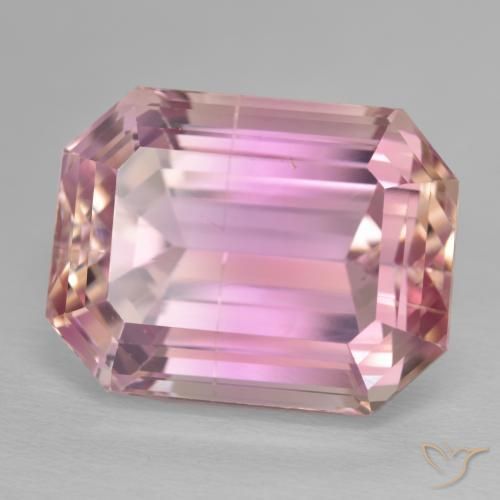 Kunzita Rosado intenso natural de 29.93 ct, Corte Octágono / Esmeralda, VS