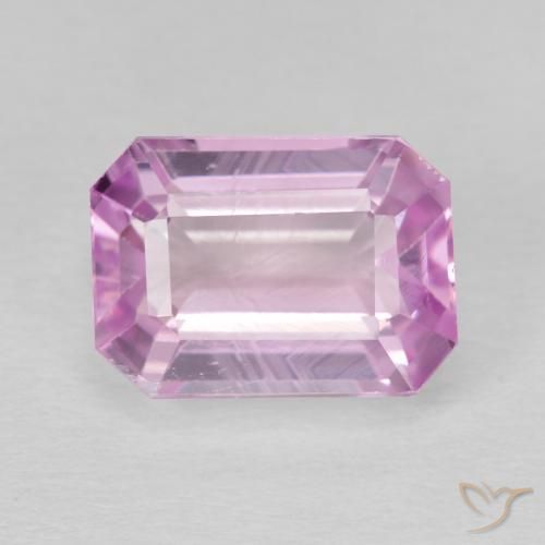 7.13ct Natural Rosado medio Kunzita, corte esmeralda, VS
