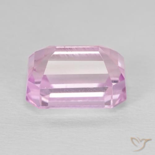 Kunzita Rosado medio natural de 7.13 ct, Corte Octágono / Esmeralda, VS