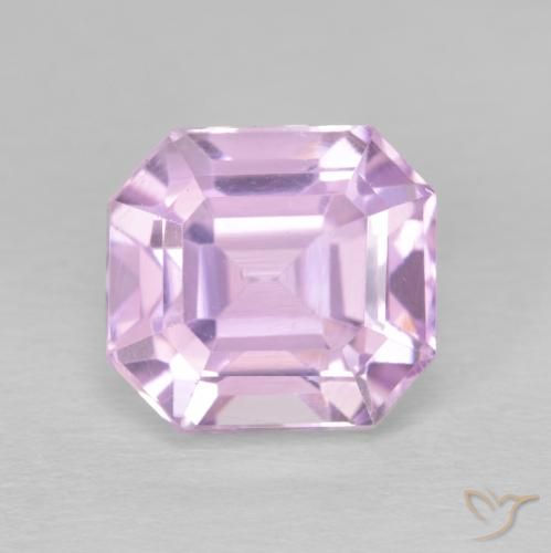 6.53ct Natural Rosado medio Kunzita, corte esmeralda, VS