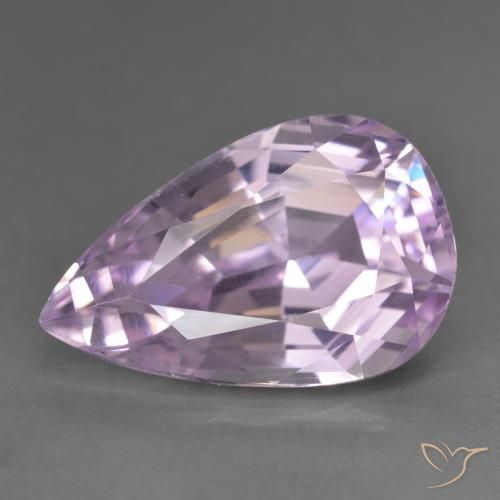 16.56ct Natural Rosado púrpura Kunzita, En forma de pera, VVS-VS