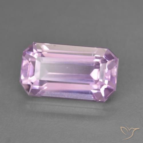 Kunzita Rosado medio natural de 6.06 ct, Corte Octágono / Esmeralda, VVS-VS