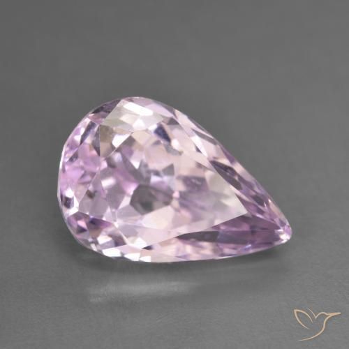 Kunzita Rosado púrpura natural de 6.17 ct, En forma de pera, VVS-VS