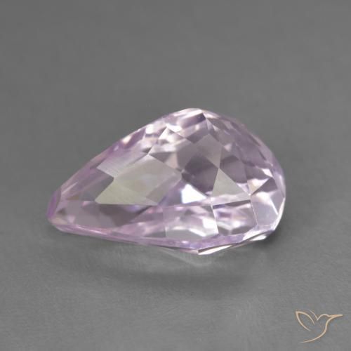 Kunzita Rosado púrpura natural de 6.17 ct, En forma de pera, VVS-VS