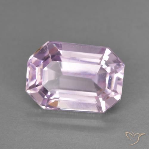 Kunzita Rosado púrpura natural de 4.66 ct, Corte Octágono / Esmeralda, VS