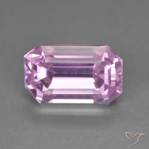 7.43ct Natural Rosado púrpura real Kunzita, corte esmeralda, VVS-VS
