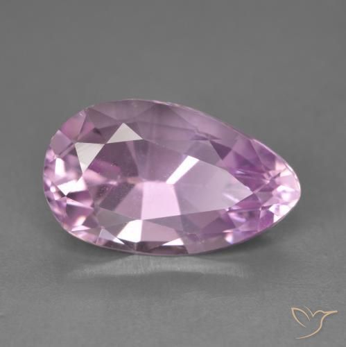Kunzita Tono rosado cereza natural de 7.90 ct, En forma de pera, VVS-VS