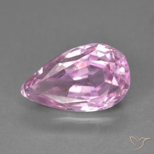 7.03ct Natural Tono rosado cereza Kunzita, En forma de pera, VVS