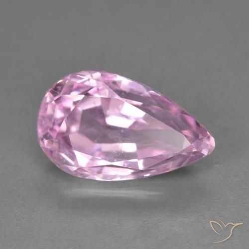 Kunzita Tono rosado cereza natural de 7.03 ct, En forma de pera, VVS