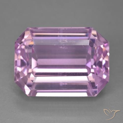 21.73ct Natural Rosado muy claro Kunzita, corte esmeralda, VVS-VS