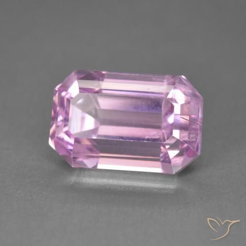 Kunzita Rosado púrpura real muy claro natural de 6.48 ct, Corte Octágono / Esmeralda, VS