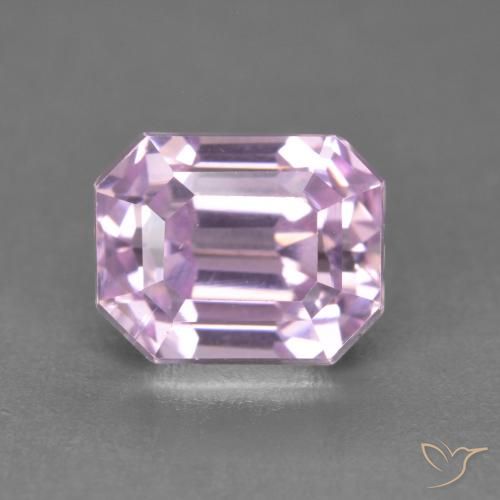3.41ct Natural Rosado púrpura real Kunzita, corte esmeralda, VVS