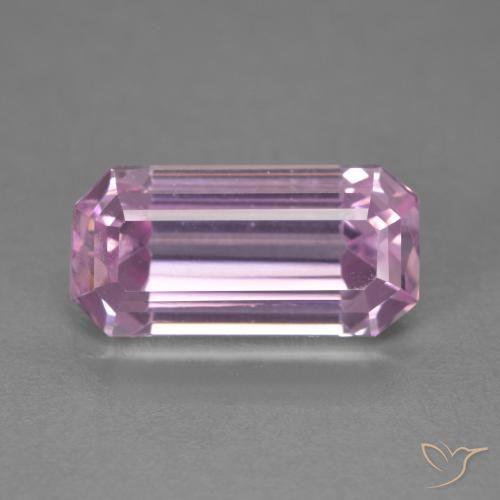 6.19ct Natural Rosado medio Kunzita, corte esmeralda, VVS