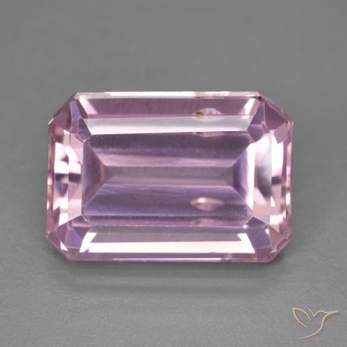 9.85ct Natural Rosado medio Kunzita, corte esmeralda, VS