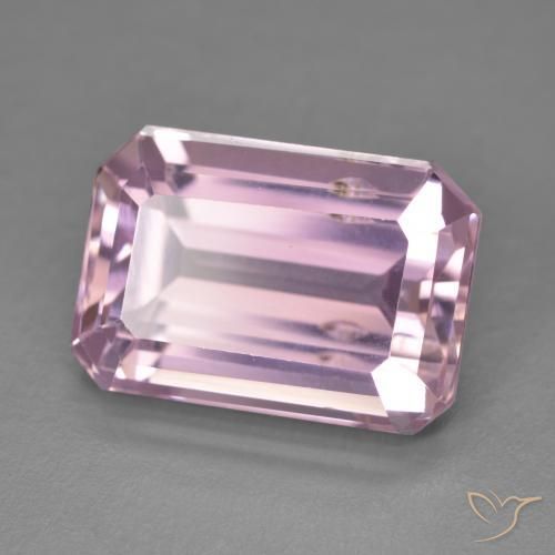 Kunzita Rosado medio natural de 9.85 ct, Corte Octágono / Esmeralda, VS