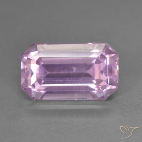 6.54ct Natural Rosado medio Kunzita, corte esmeralda, VS