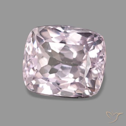 Kunzita rosa natural de 3,53 ct, corte cojín, VS