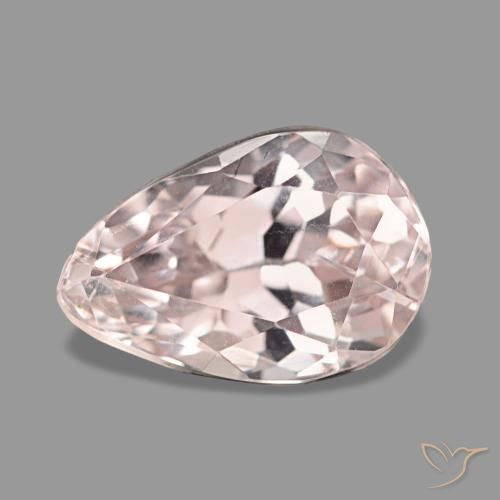 Kunzita rosa natural de 3,48 ct, en forma de pera, VS-SI