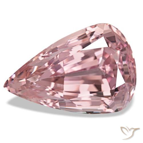Kunzita rosa natural de 166,37 ct, en forma de pera, VVS