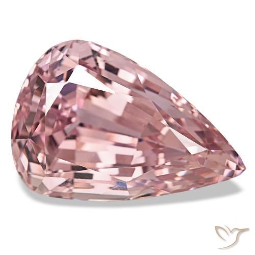 Kunzita rosa natural de 166,37 ct, en forma de pera, VVS