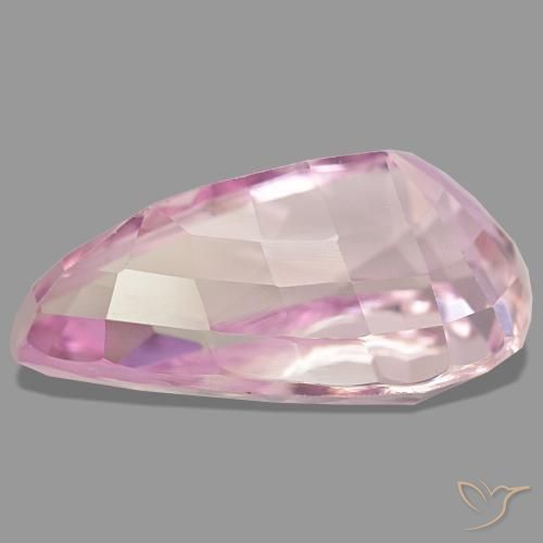 Kunzita rosa natural de 24,32 ct, en forma de pera, VS