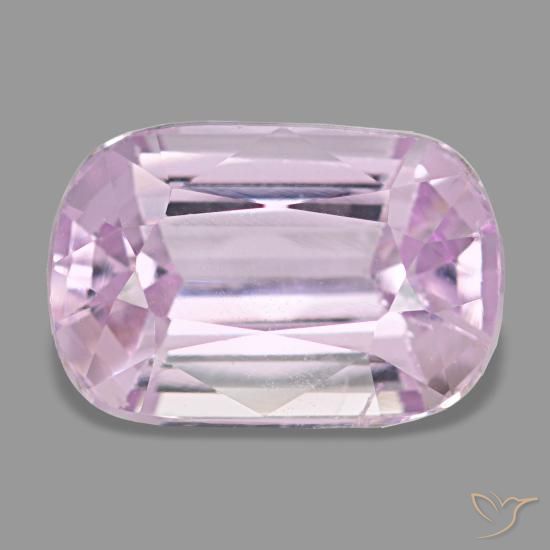 Kunzita rosa natural de 2,59 ct, corte cojín, VS