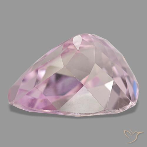 Kunzita rosa natural de 7,38 ct, en forma de pera, VS