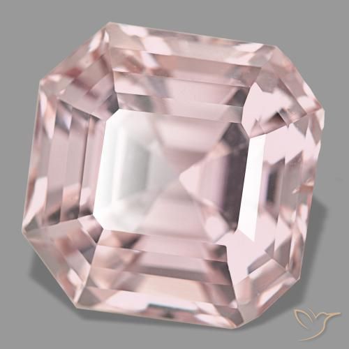 Kunzita rosa natural de 48,86 ct, corte esmeralda, VS