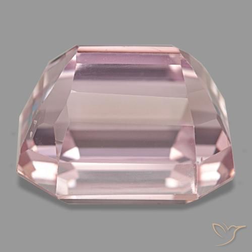 Kunzita rosa natural de 33,54 ct, corte esmeralda, VVS-VS