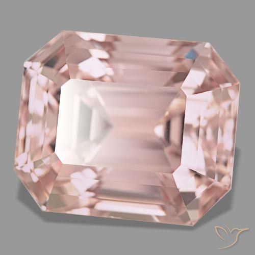 Kunzita rosa natural de 38,18 ct, corte esmeralda, VVS-VS