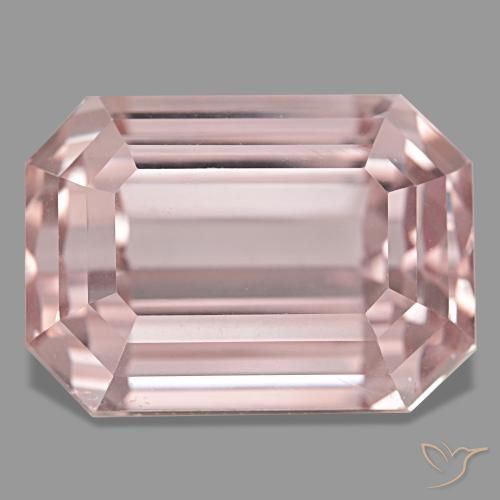 Kunzita rosa natural de 60,39 ct, corte esmeralda, VVS-VS