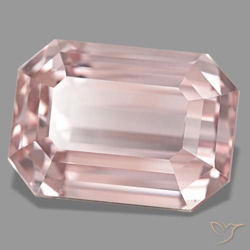 Kunzita rosa natural de 60,39 ct, corte esmeralda, VVS-VS