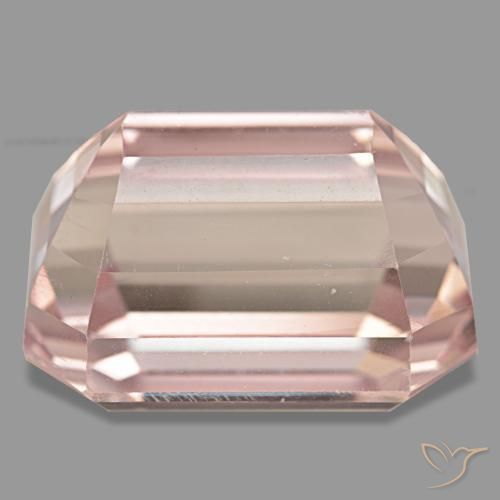 Kunzita rosa natural de 60,39 ct, corte esmeralda, VVS-VS