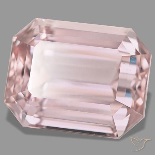 Kunzita rosa natural de 48,54 ct, corte esmeralda, VVS-VS