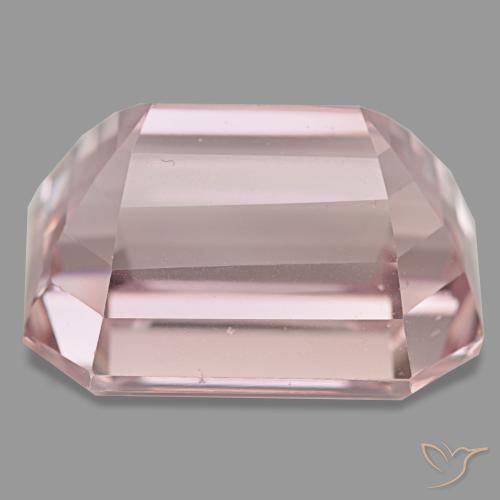 Kunzita rosa natural de 48,54 ct, corte esmeralda, VVS-VS