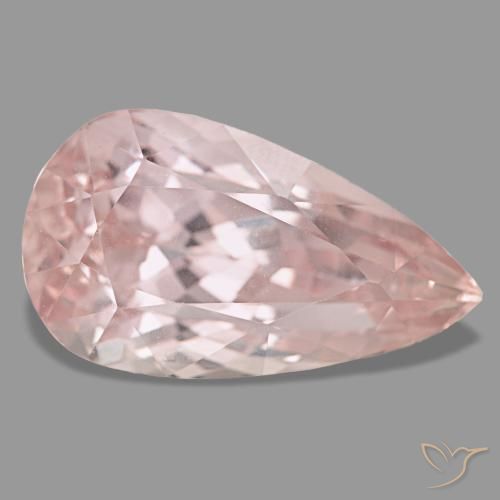 Kunzita rosa natural de 24,20 ct, en forma de pera, VVS-VS