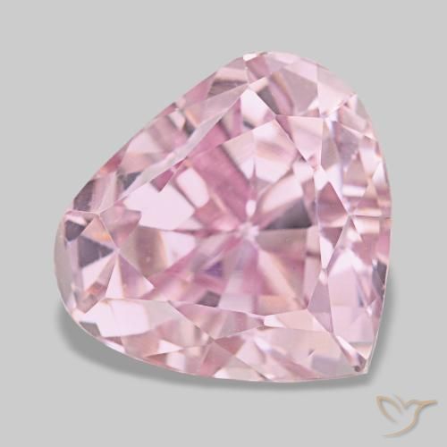 Kunzita rosa natural de 13,91 ct, en forma de pera, VS