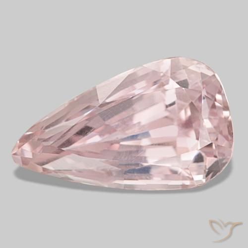 Kunzita rosa natural de 30,90 ct, en forma de pera, VS