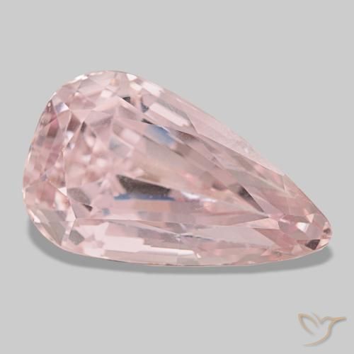 Kunzita rosa natural de 30,90 ct, en forma de pera, VS