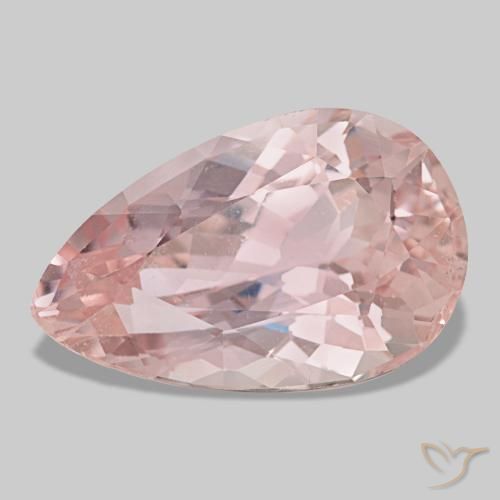 Kunzita rosa natural de 23,91 ct, en forma de pera, VS