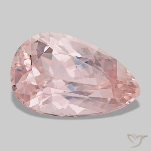 Kunzita rosa natural de 23,91 ct, en forma de pera, VS
