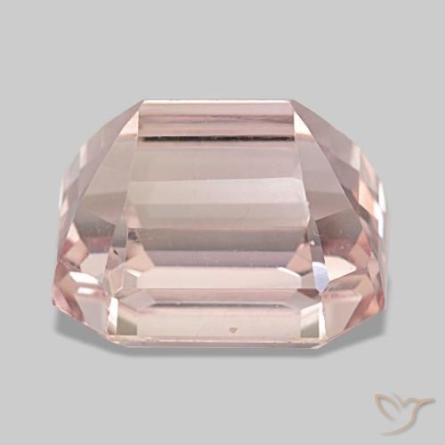 Kunzita rosa natural de 34,25 ct, corte esmeralda, VVS-VS