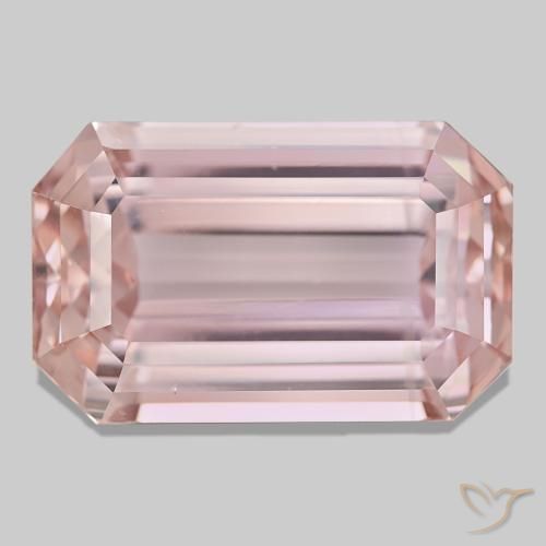 Kunzita rosa natural de 63,93 ct, corte esmeralda, VVS-VS