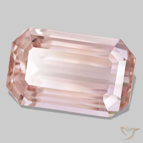 Kunzita rosa natural de 63,93 ct, corte esmeralda, VVS-VS