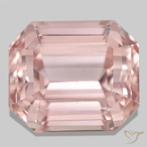 Kunzita rosa natural de 58,55 ct, corte esmeralda, VVS-VS