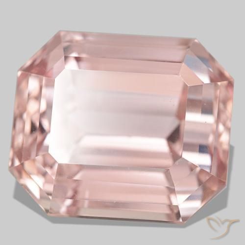 Kunzita rosa natural de 58,55 ct, corte esmeralda, VVS-VS