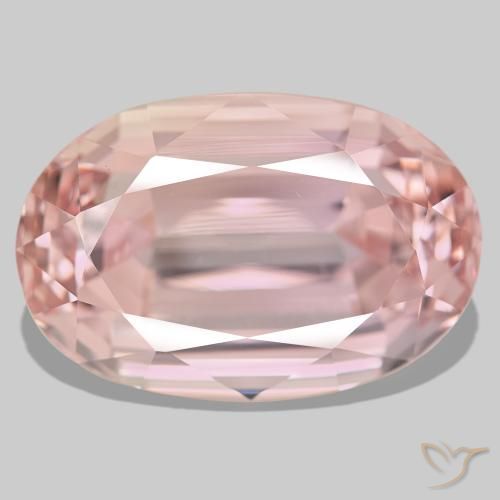 Kunzita rosa natural de 76,84 ct, corte óvalo, VVS